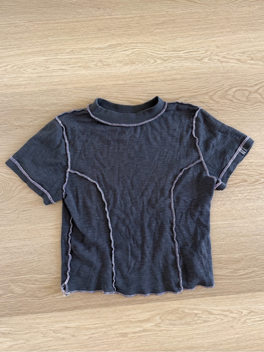 Urban Outfitters Crop Top with Contrast Stitching